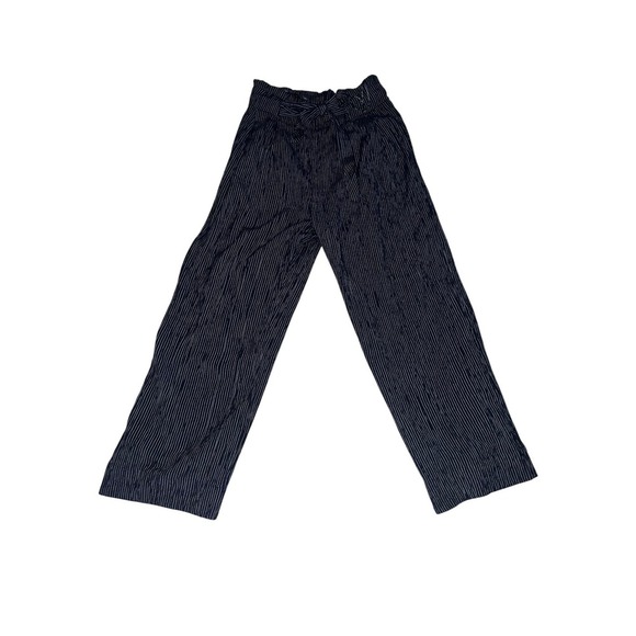 Roller Rabbit Blue & White Striped Cotton Pants sz M | Bohemian Wide-Leg Style - Picture 1 of 8